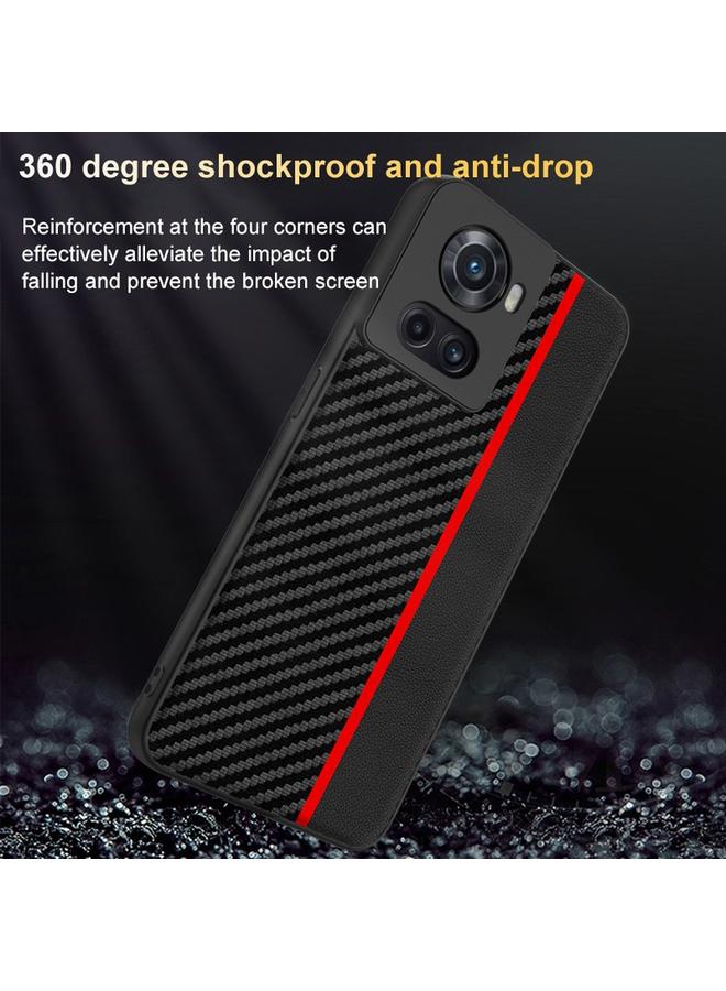 S-TOP Case For OnePlus 10R / Ace Ultra-thin Carbon Fiber Texture Splicing Phone Case - Image 4