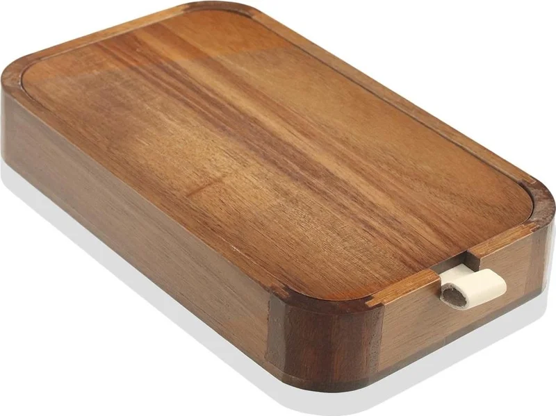 THE MIA Natura Acacia Organizer Box with Compartments 25X14X4 cm