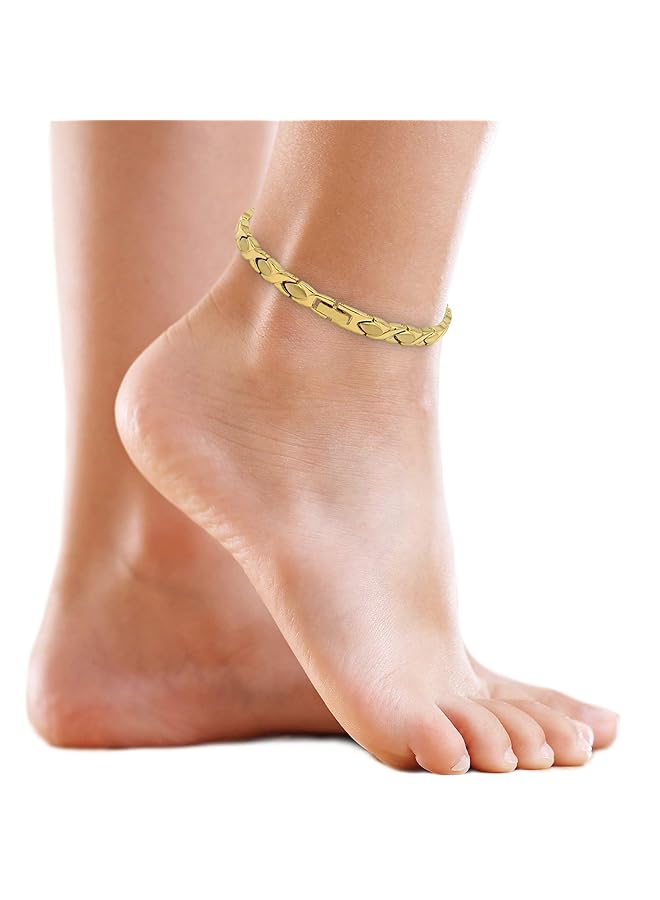 erorex Magnetic Ankle Bracelet – Ultra Strength Magnetic Anklets With 34 Magnets Adjustable With Free Link Removal Tool Titanium Magnetic Ankle Bracelets Energy Of Titanium Steel For Women And Men - Image 2