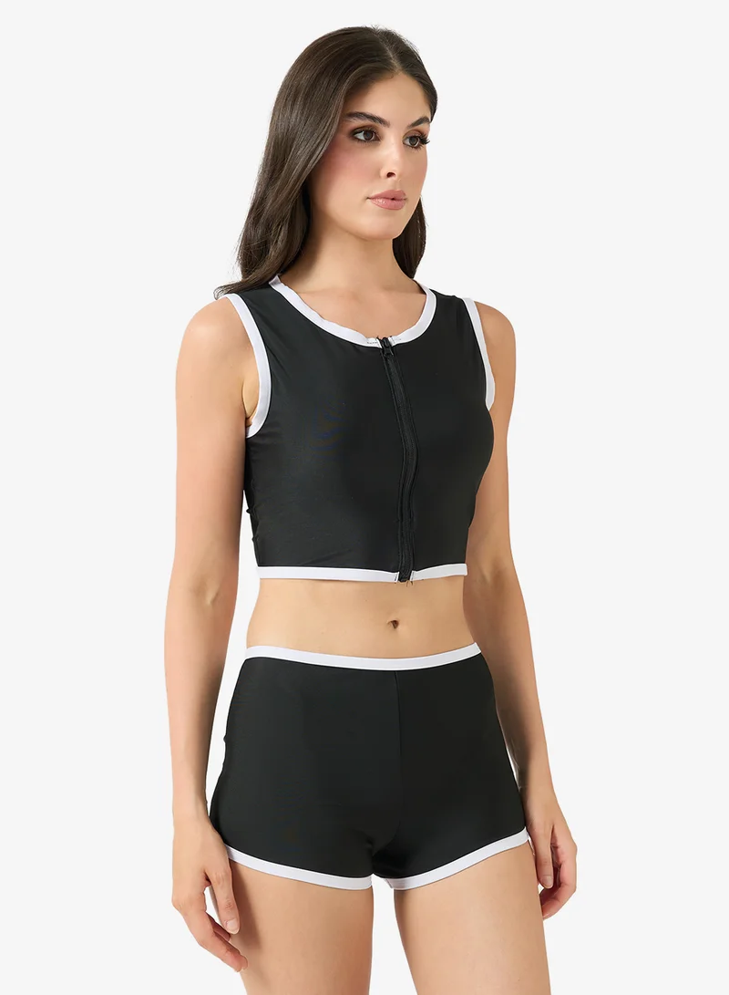 FRWD  2PC Sporty Zip Up Bikini Set for Women | Best Price UAE