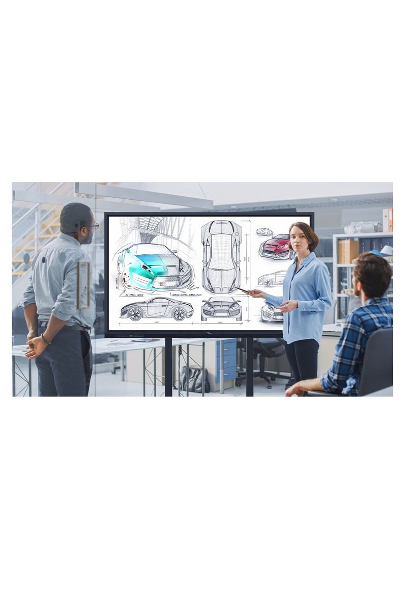 أوبتوما شاشة تفاعلية Optoma 3652RK مقاس 65 بوصة - شاشة LED مباشرة بدقة 4K UHD مع نوافذ متعددة PiP، وتقنية CreativeCast Pro، وWi-Fi 6/Bluetooth 5.2، ولوحة بيضاء سحابية، وتكامل مع GoogleClassroom، وشاشة معتمدة من TUV لحماية العين  - Image 3
