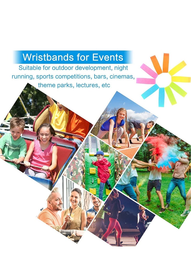 Wristbands For Events Colored Paper 100Pcs 25Cm Custom Entry Neon For Security Parties Festivals 5 Colors - Image 4