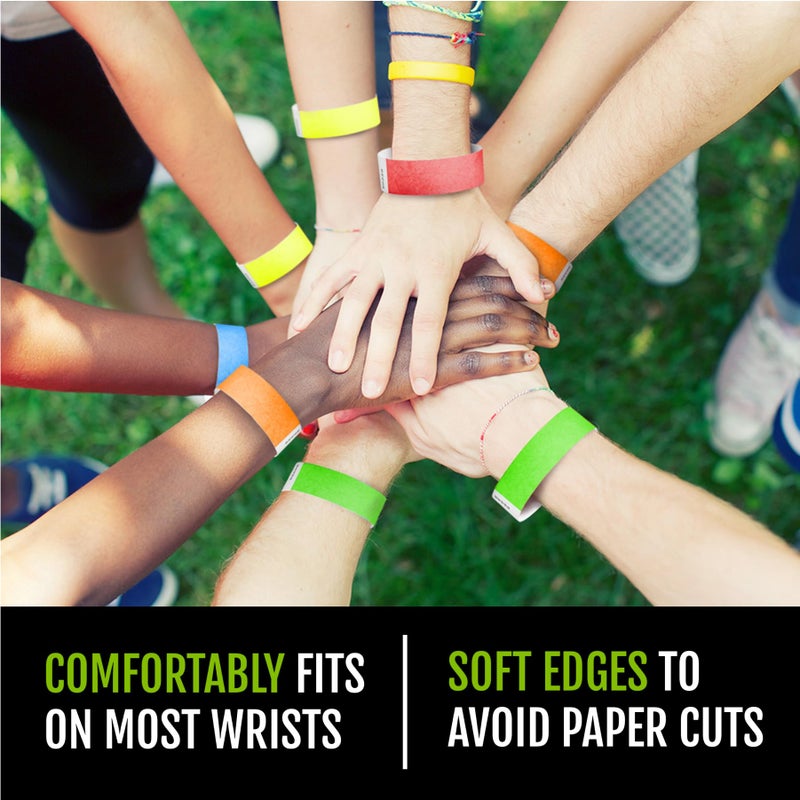 Wristco 500 WristCo Tyvek Wristbands for Events – 500 Count, 5-Color Variety Pack – Tamper-Proof Design Prevents Reuse – Premium-Grade Bracelets for Hospital & Medical ID, Party, VIP Identification - Image 5