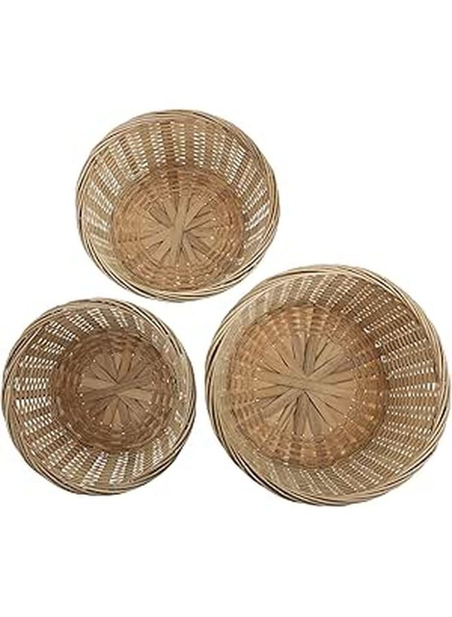 Handmade Bread Basket Set Large Medium Small Kitchen Storage Organizer - Image 1