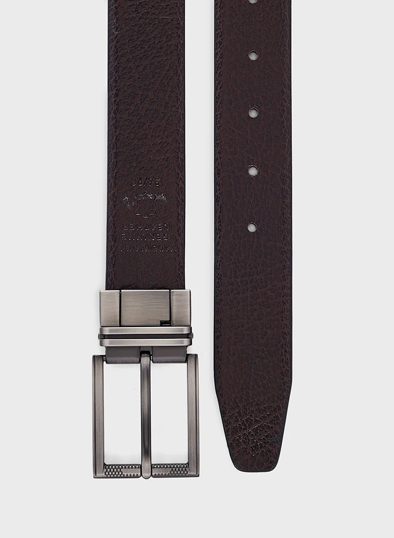 Robert Wood Genuine Leather 35Mm Reversible And Resizable Formal Belt