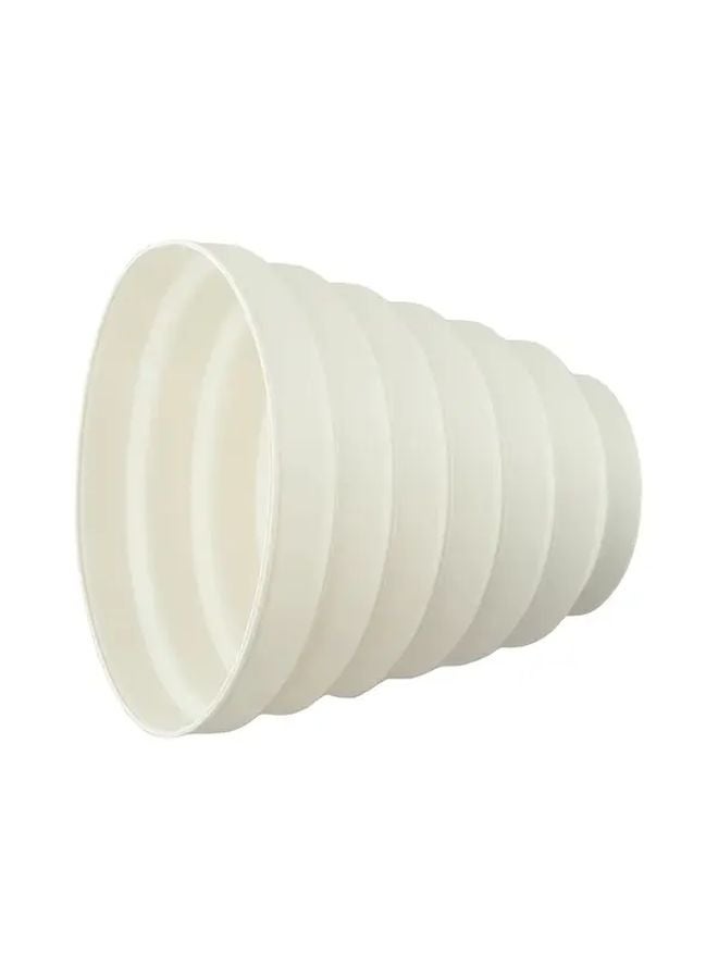 مُوصل مروحة شفط مرن من البلاستيك الأبيض 80 مم إلى 150 مم مقاوم للماء لتهوية عادم المطبخ - Image 1