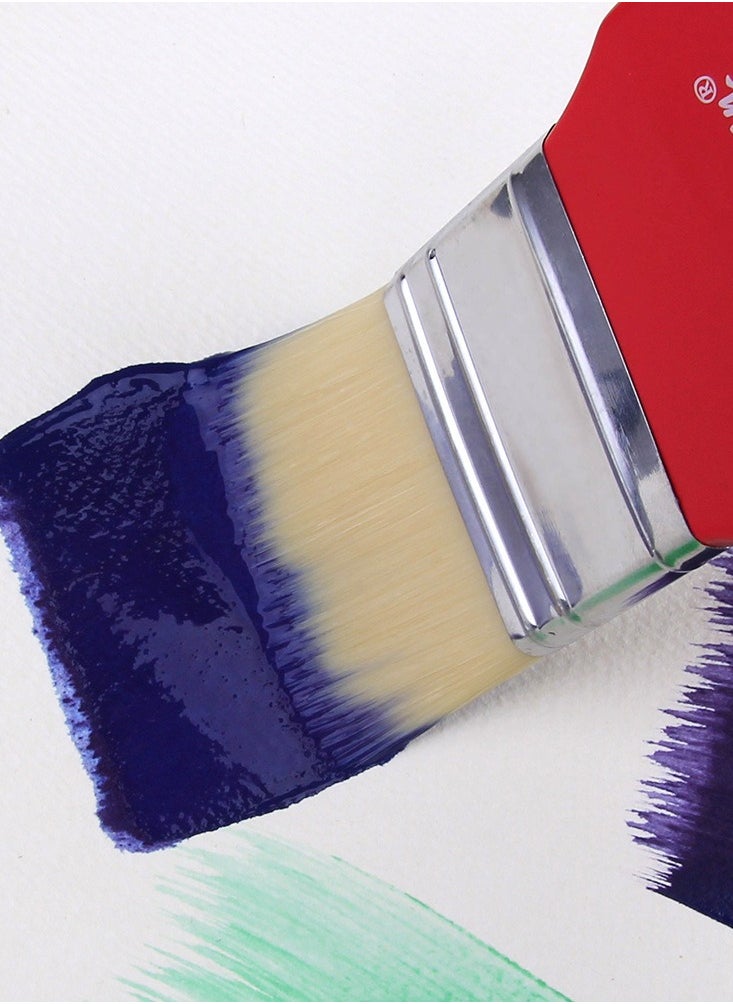 Xinbowen - Wooden Handle Nylon Hair Paint Brush - Versatile Art Board Brush for Watercolor, Acrylic, and Oil Painting - Image 1