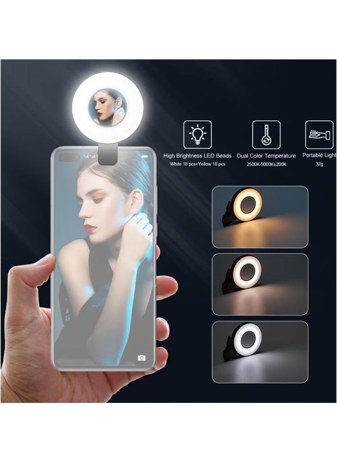 ضوء الجيب المغناطيسي المغناطيسي كليب على الهاتف المحمول صورة شخصية ضوء LED حلقة ملء الضوء - Image 3