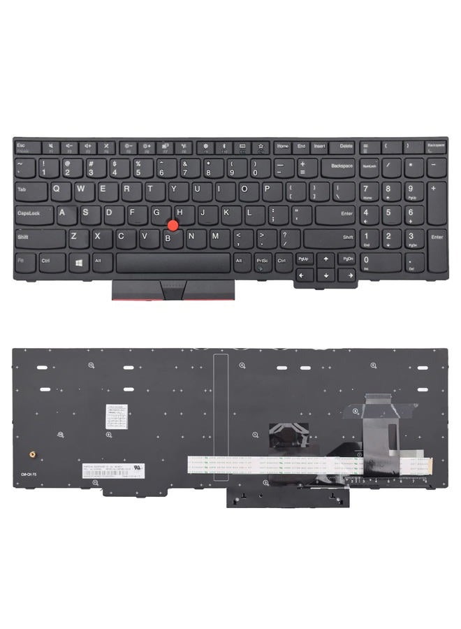 SUNMALL Replacement Keyboard with Trackpoint Compatible with Lenovo ThinkPad E580 E585 L580 E590 E595 L590 T590 P52 P72 P53 P73 ，P15s Gen 1 / T15 Gen 1 Series Laptop No Backlit - Image 1