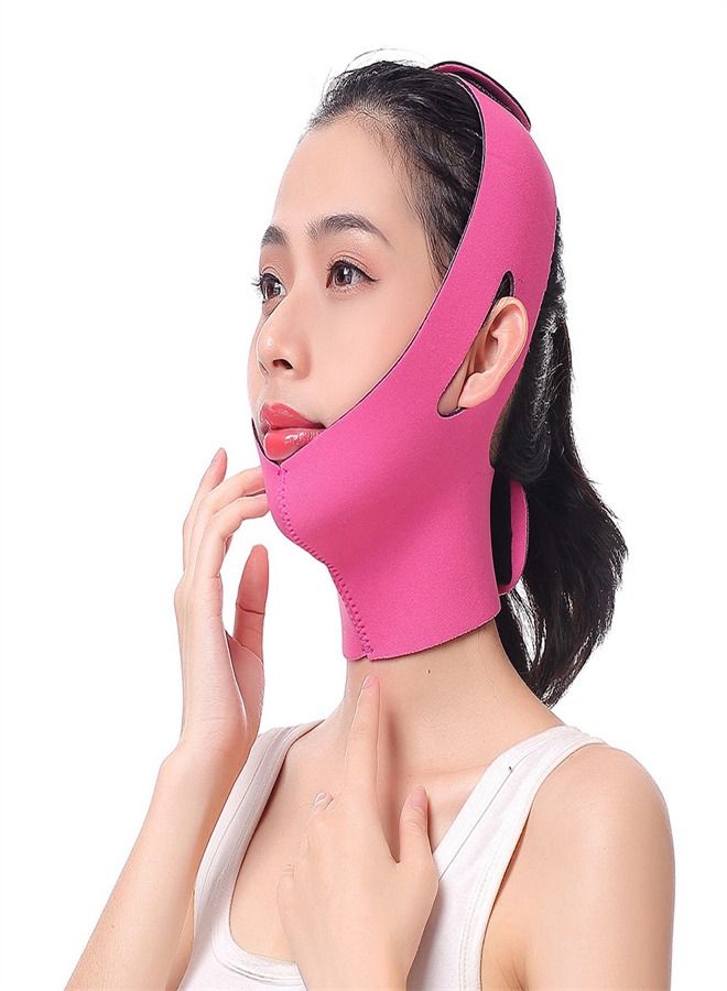 Loquat Sleep Breathable V-face Bandage Pink - Image 1