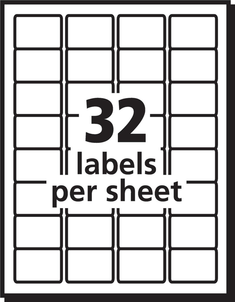Avery Durable White Cover up ID Labels for Laser Printers, 1.25" x 1.75", Pack of 1600 (6576) - Image 5