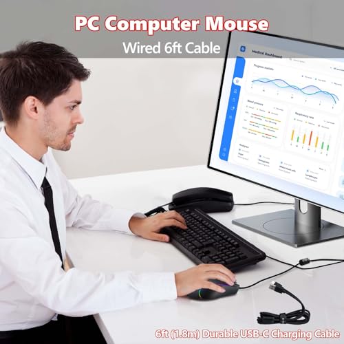 E-YOOSO Premium Wireless Bluetooth Versatile Mouse,8000 DPI,6 RGB Backlit,USB C Rechargeable,Ergonomic,2.4G/BT/Wired,Rapid Fire Key,75-Hour Power Capacity,Ideal For Gaming/Office/Home/PC Computer/Laptop/Mac - Image 4