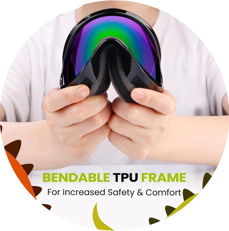 OutdoorMaster Kids Ski Goggles - Helmet Compatible Snow Goggles for Boys & Girls with 100% UV Protection - Image 5