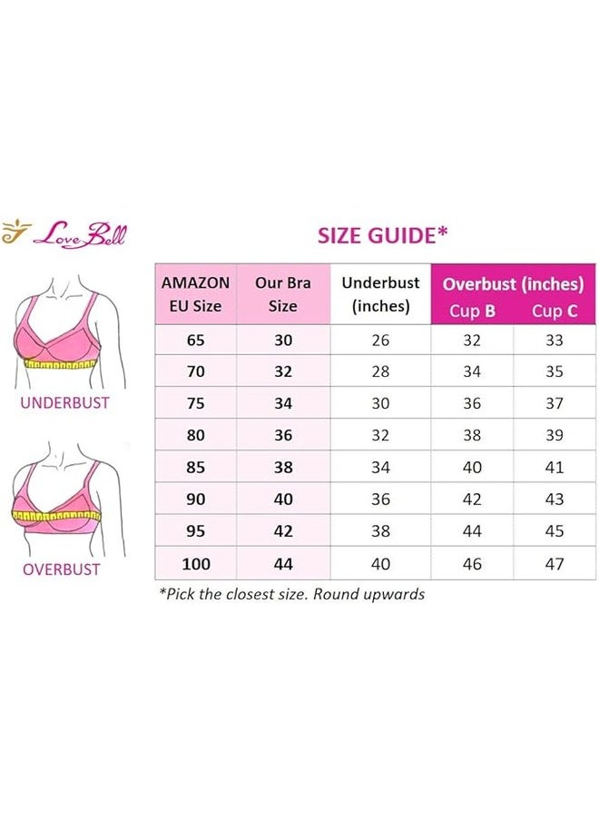 Love Bell - Love Bell Women's Everyday Bra - Double-Layered, High Coverage, All-Day Comfort Bra - Image 1