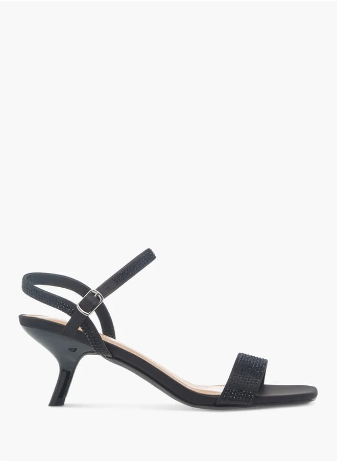 Celeste Women's Embellished Sandals with Kitten Heels and Buckle Closure Ramadan Collection