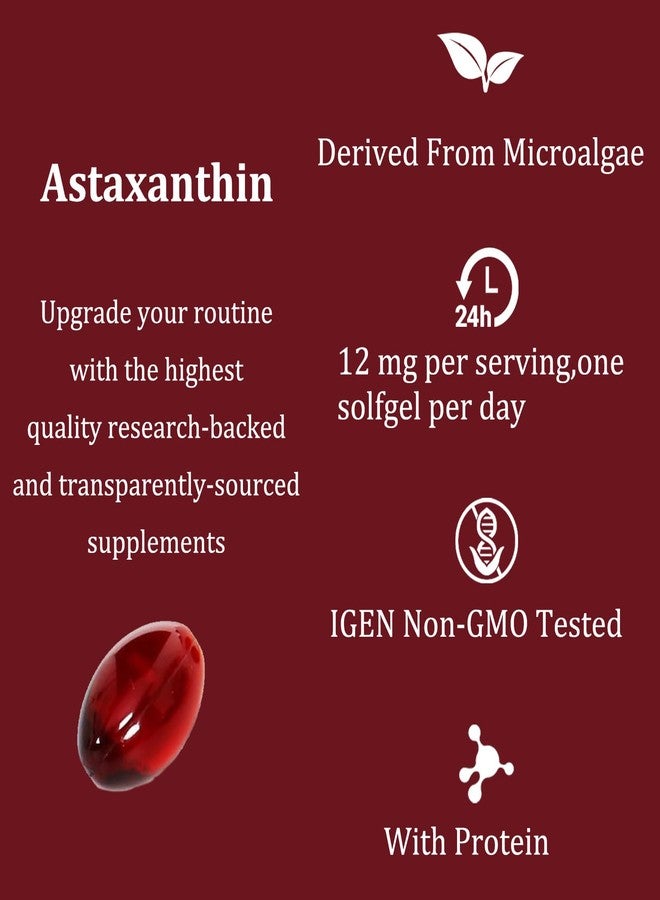 Rulinal Belano Astaxanthin 12mg, 120 Softgels, Premium Astaxanthin Antioxidant Supplements, Supports Immune, Skin, Eye & Joint Health-Non-GMO, Gluten-Free, 4 Month Supply, 120 Servings - Image 4