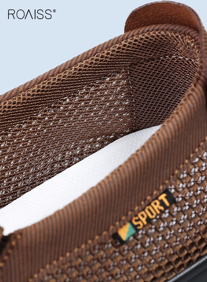رويس أحذية رياضية رجالية مريحة قابلة للتنفس من القماش الشبكي، أحذية خفيفة الوزن للمشي، أحذية رياضية خارجية - Image 4