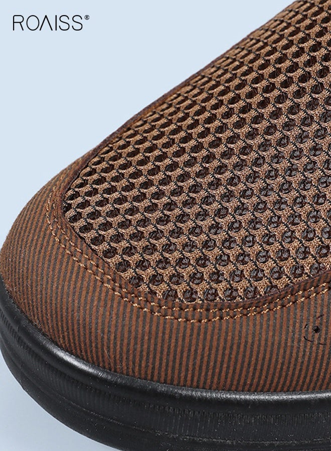 رويس أحذية رياضية رجالية مريحة قابلة للتنفس من القماش الشبكي، أحذية خفيفة الوزن للمشي، أحذية رياضية خارجية - Image 3