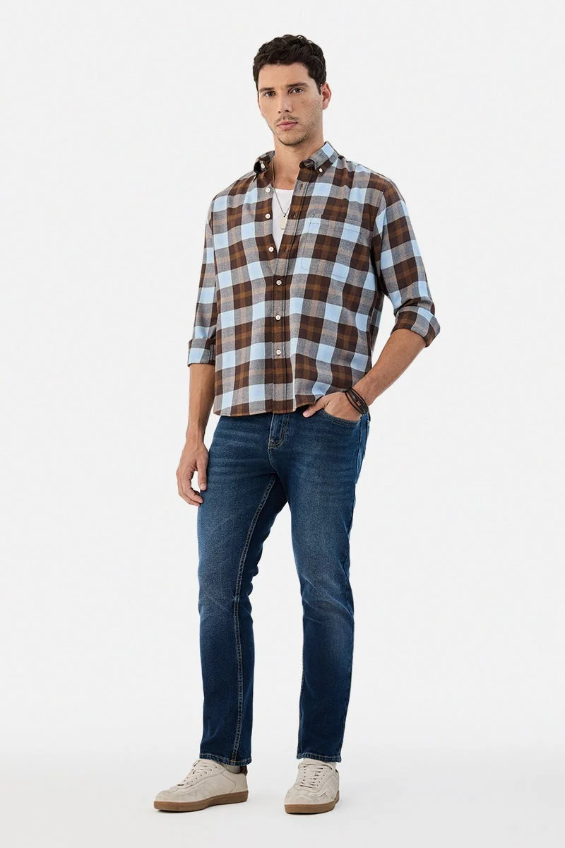 SNITCH Regular Fit Checks Shirt