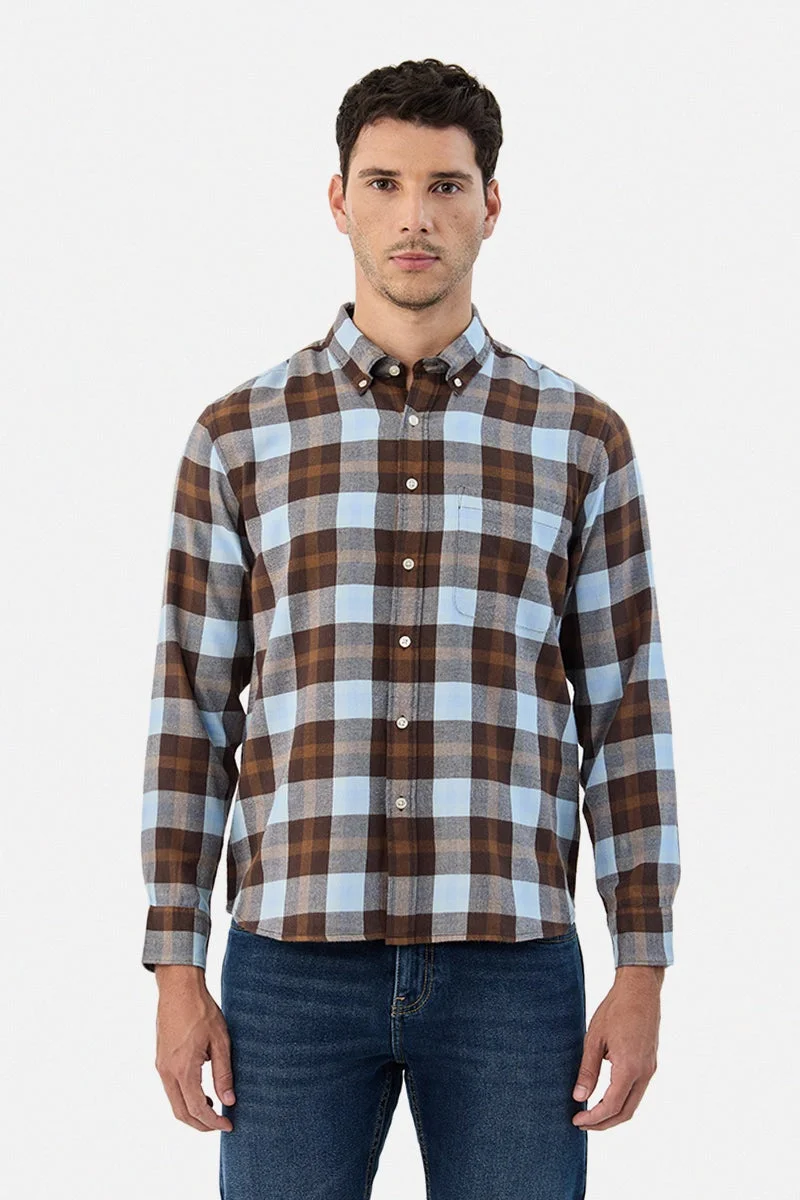 SNITCH Regular Fit Checks Shirt