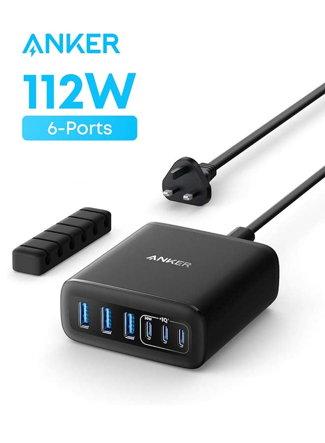 Anker USB C Charger, 6 Port Charging Station with 112W Power, for iPhone 17/16 Series, MacBook, Galaxy, iPad, and Samsung S25/S24 (Cable Not Included) - Image 1