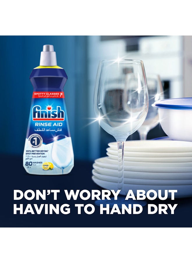 Finish - Rinse Aid For Shinier And Drier Dishes Lemon Sparkle 400 ml Pack Of 2 - Image 1