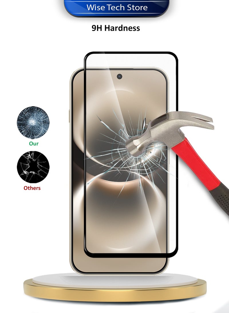 دبليو تيك واقي شاشة زجاجي مقوى كامل الغطاء من سلسلة هواوي نوفا 15 ماكس 4G 2026 بريميوم E2E (MSGECN) - شفاف/أسود - Image 3