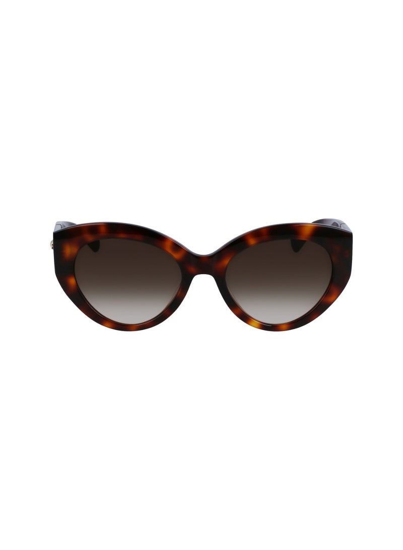 Longchamp Women's UV Protection Cat Eye Shape Acetate Sunglasses LO722S-230-5420 - Lens Size: 54 - Havana  - Image 1