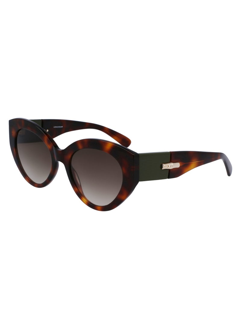 Longchamp Women's UV Protection Cat Eye Shape Acetate Sunglasses LO722S-230-5420 - Lens Size: 54 - Havana  - Image 2