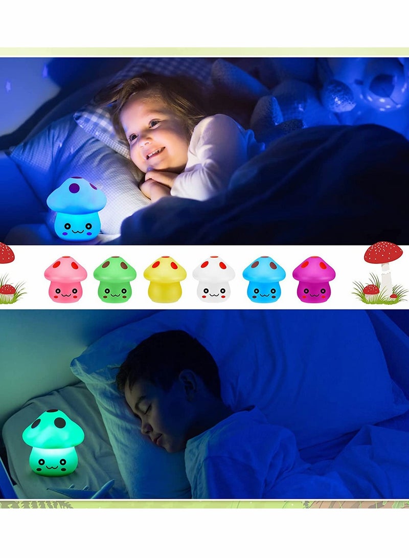 SOLARAE LED Mushroom Night Light, Cute Glowing Color Changing Flashing Night Light Decoration, Mini Night Light Suitable for Room Bedroom Children's Room Desk Birthday Party Decoration (12pcs) - Image 4