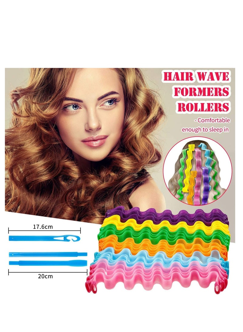 SYOSI 36 Pieces No Heat Hair Curlers Spiral Curl Styling Kit Spiral Curlers Hair Roller Curler for Extra Long Hair Most Kinds of Hairstyles - Image 3