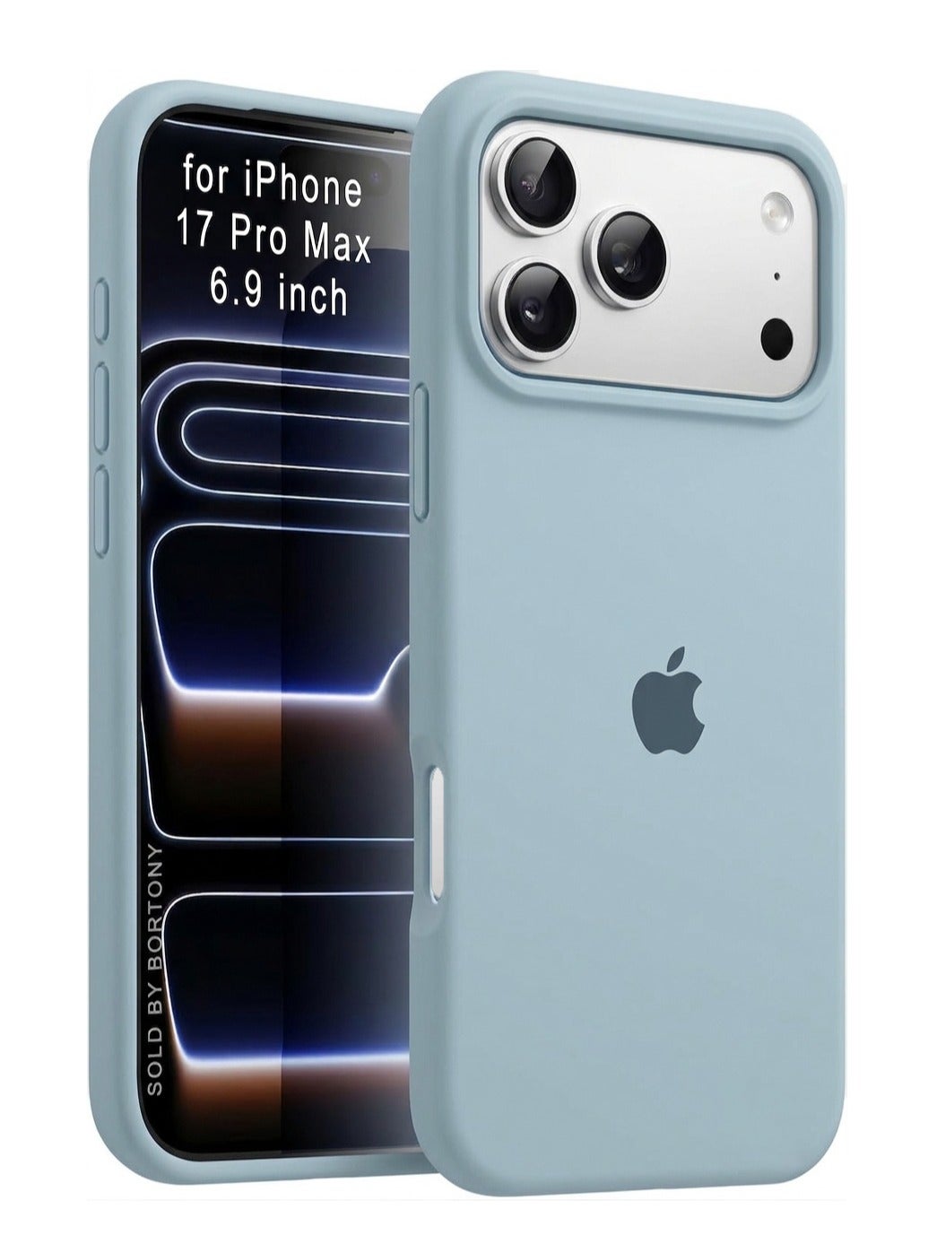 BORTONY iPhone 17 Pro Max Case Liquid Soft Silicone iPhone 17 Pro Max Cover Anti Scratch with Inside Microfiber Lining Shockproof Protective Phone Case for iPhone 17 Pro Max