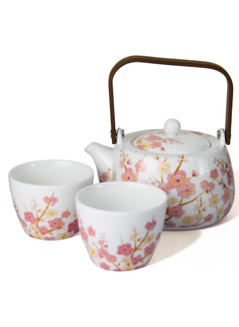 Cherry Porcelain Teapot set with Wooden Handle for Gift Home Tea Lovers Men Women w/ 2 cups - pzsku/Z3FABEC08D76B64C54F62Z/45/_/1708779750/2a6423a1-65aa-4890-acc1-f9b3dc873570