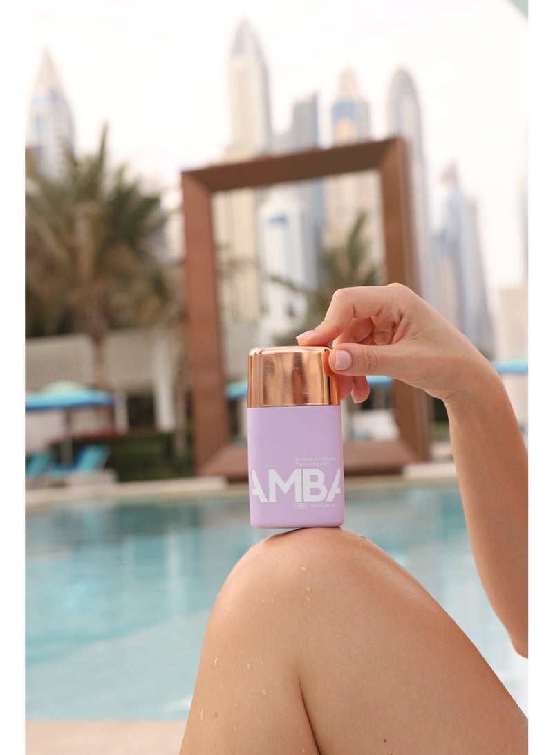 أمبا زيت تسمير جلو برونزي بدرجة حماية SPF 15 - Image 3