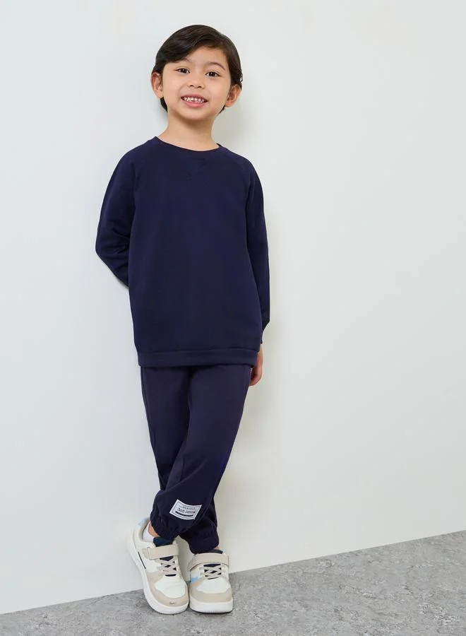 Styli Toddler Unisex Raglan Sleeve Cotton Regular Fit Sweatshirt