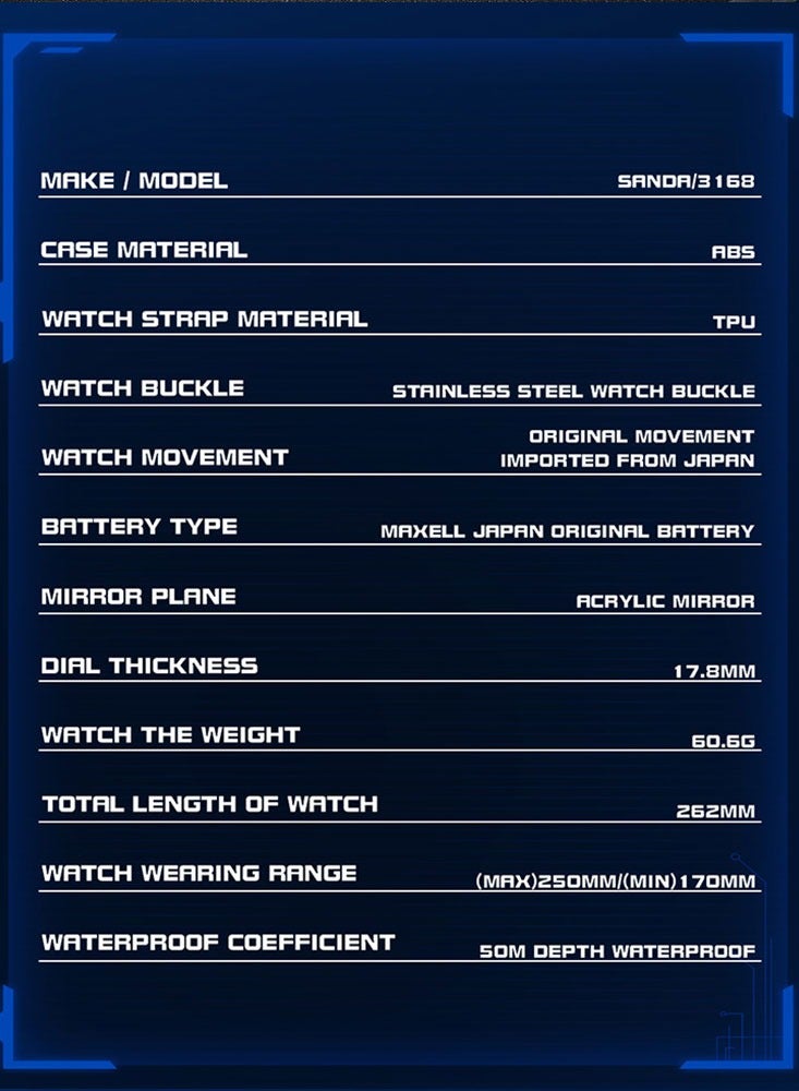 SANDA Brand G- Style Military Watch Men Digital Shock Sports Watches For Man Waterproof Electronic Men's Wristwatch - Image 4