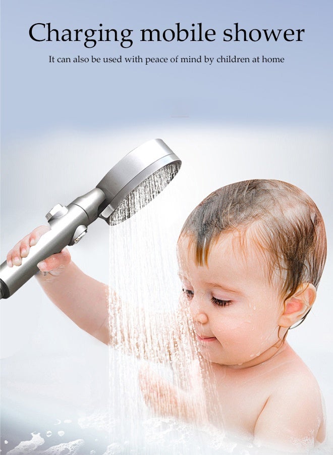 DUNISO Portable Bathroom Shower Set，Outdoor Shower Pump with Water Pump,Shower & Head Sprayer，Electric Portable Shower，Detachable and Washable，for Pet, Camping, Hiking, Traveling,Car Washing，1.8m - Image 2