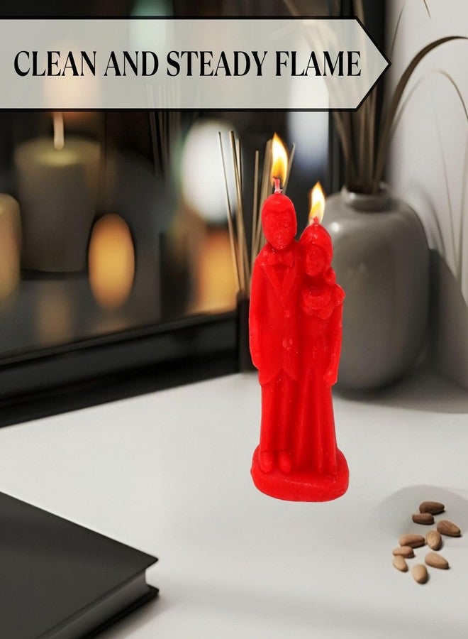 Vrinda Decorative Erotic Wedding Couple Art Portrait Candle Mould - Handcrafted Romantic Figurine Candles for Rituals, Spells, Marriage, and Special Occasions (Red) - Image 5