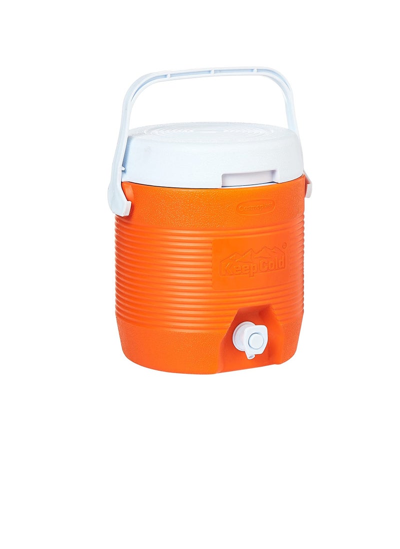 Generic - Cosmoplast Keep Cold Plastic Insulated Water Cooler, Small, 6 Litres - Orange - Image 1