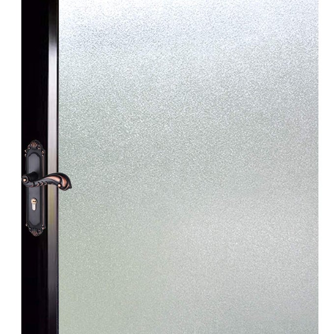 PRIVACY WINDOW FILM NATURAL FROSTED GLASS FILM STATIC CLING GLASS FILM NO GLUE ANTIUV WINDOW STICKER NON ADHESIVE FOR PRIVACY OFFICE MEETING ROOM BATHROOM LIVING ROOM 236IN X 118IN S001