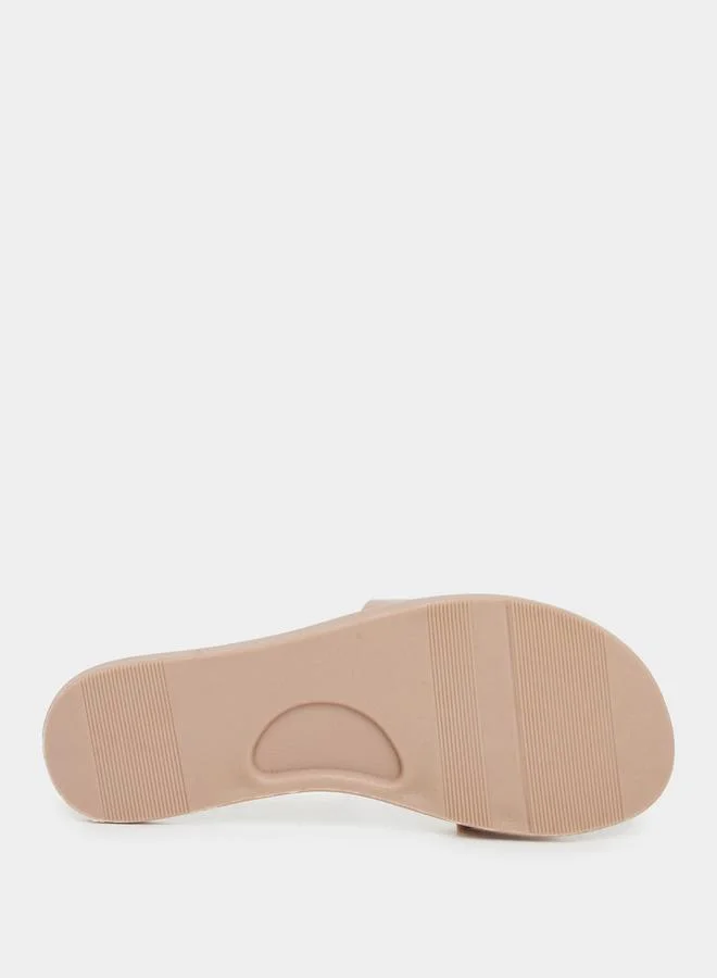 Take Two Take Two Beige Jelly Slides
