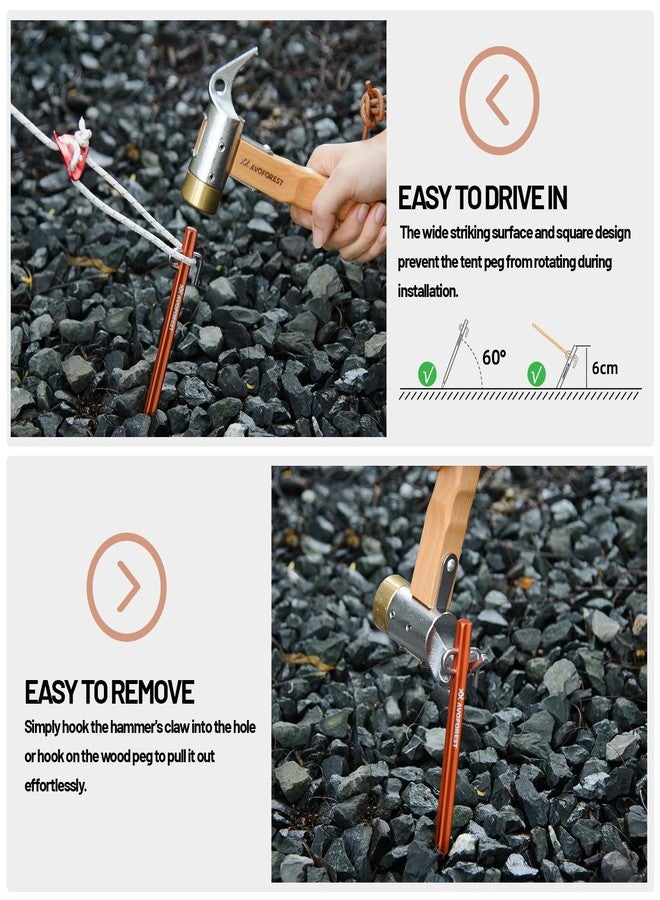 AVOFOREST Heavy Duty Tent Stakes - 8 Inch Extra Thick 7075 Aluminum Tent Pegs for Hard Ground, Lightweight & Rust-Proof Ground Stakes for Backpacking,Canopy,Hiking & Tarp (12 Pack) - Image 3