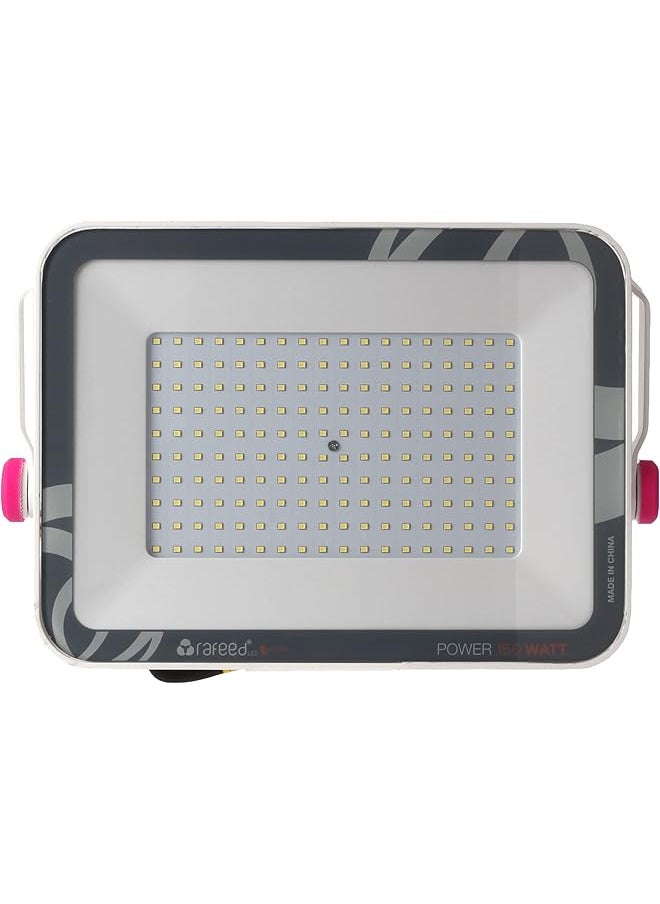 Rafeed 150W Led Flood Light Outdoor 12997Lm Ip65 Waterproof Plug In Fixture 6500K Daylight White Super Bright Security Light For Yard Garden Basketball Court Garage Rfe 0268  - Image 1