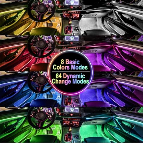 BFXM Car Interior Lights Car Accessories Interior 5V LED Strip Lights with USB Adapter Ambient Lighting App Remote Control Music Sync Color Change Lights for Truck Car Decor - Image 3