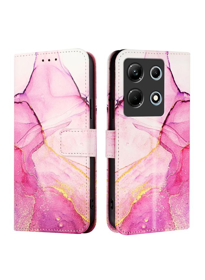 اس-توب جراب لهاتف Infinix Note 30 4G X6833B PT003 جراب هاتف جلدي قابل للطي بنمط رخامي - Image 2