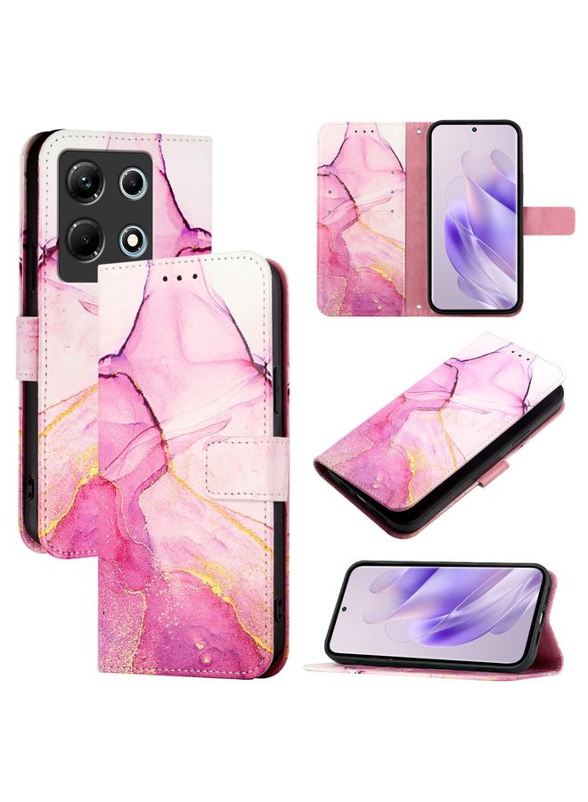 اس-توب جراب لهاتف Infinix Note 30 4G X6833B PT003 جراب هاتف جلدي قابل للطي بنمط رخامي - Image 1