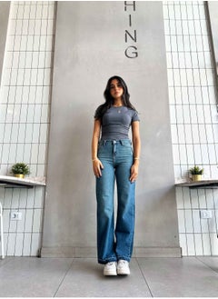 Straight Leg - Mid Vintage Blue High-Waisted Jeans. - pzsku/Z3FAC7D2D2E840418B16DZ/45/_/1727823595/f7631820-bdee-486f-b60c-bd9eba0c702d