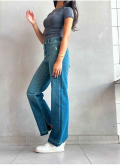 Straight Leg - Mid Vintage Blue High-Waisted Jeans. - pzsku/Z3FAC7D2D2E840418B16DZ/45/_/1727823605/12891f0b-a0dc-4c2b-aef7-20d6f2f531cb