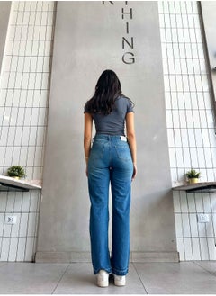 Straight Leg - Mid Vintage Blue High-Waisted Jeans. - pzsku/Z3FAC7D2D2E840418B16DZ/45/_/1727823655/d7d4f393-9ba4-4ac0-b49b-44d598243907