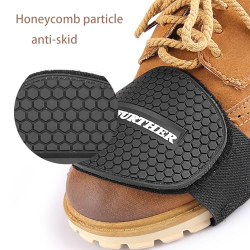 BoAn 2Pcs Motorcycle Shoe Protector, Motorcycle Shift Pad, Motorbike Shoe Boot Protector Cover, Shoe Boot Cover Protective Gear(Black) - Image 2